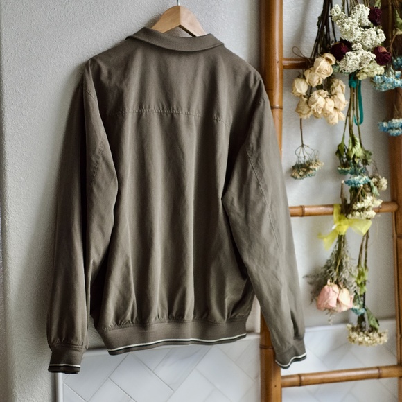 London Fog Men's Bomber Jacket Olive L - Picture 5 of 8